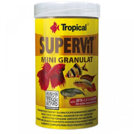 Tropical Supervit Mini Granulat - Mangime base per tutti pesci con apparato boccale piccolo - Formato: 100 ml (1/5)