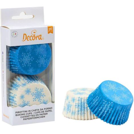 Pirottini per muffin a forma di fiocco di neve Frozen, 50x32 mm, 36 pezzi (1/2)