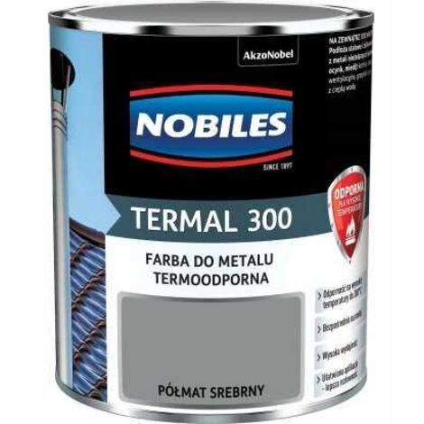 Vernice termoresistente Nobiles Termal per metalli, argento semi-opaca, 0,7 l (1/2)