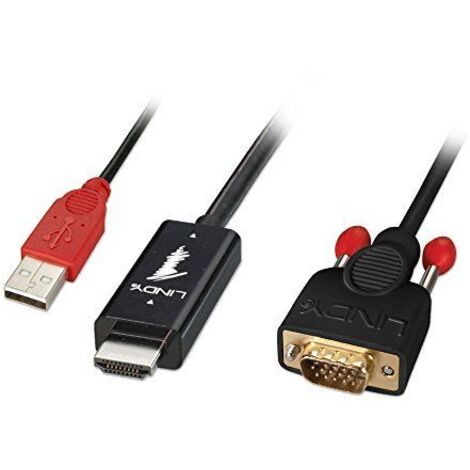 Cavo Lindy da HDMI a VGA da 2 m, codice 41456 (1/4)