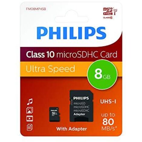 Philips 8 GB Micro SDXC classe 10, con adattatore (1/3)