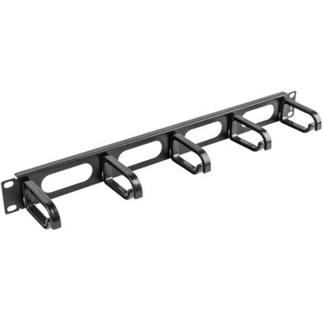 Organizzatore di cavi 1U da 19 pollici con 5 supporti - Tipo B Nero AK-1205-B (1/3)