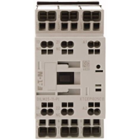 Contattore di potenza DILM25-11 (230V 50Hz, 240V 60Hz)-PI 3P 380 V 400 V 11 kW 1NO+1NC 230 V CA A innesto 199284 (1/3)