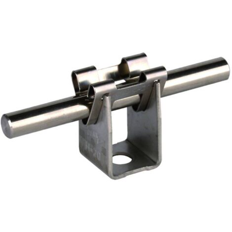 Staffa DEHNgrip, foro da 7,8 mm, acciaio inox, niro 207009 (1/5)