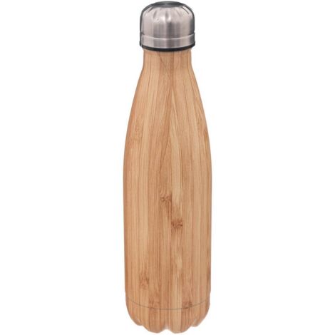 Borraccia termica da 0,5 litri con effetto bambù, in acciaio inox. (1/2)