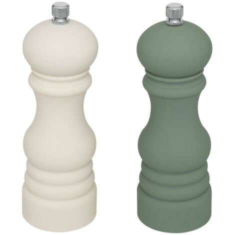 Set di 2 macina spezie Sensia da 14,5 cm, bianco/verde (1/5)