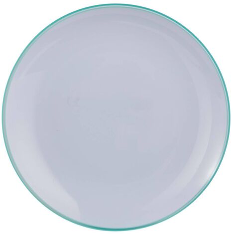 Piatto in plastica Aura bianco/menta 25,1 cm in polistirene (1/2)