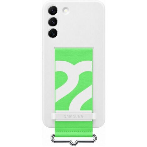 Custodia per Samsung Galaxy S22 Plus, cover in silicone con cinturino bianco. (1/5)