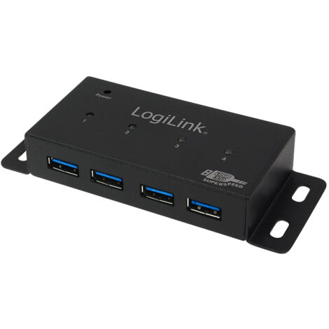 Hub USB 3.0 a 4 Porte con Velocit� di 5000 Mbit/s, Design Grigio, Modello LogiLink UA0149 (1/5)
