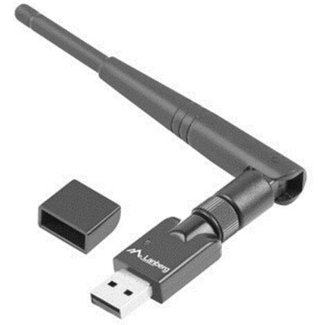 Scheda di rete wireless Lanberg USB Nano N150 con 1 antenna esterna (1/2)