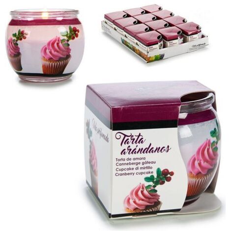 Set di 12 candele profumate in vetro - Torta di mirtilli rossi (1/2)