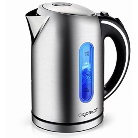 BOLLITORE ELETTRICO IN ACCIAIO 1.7 LITRI CON FILTRO RIMOVIBILE E LED 2200W AIGOSTAR (1/5)