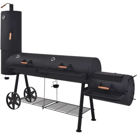Barbecue a carbone da giardino XXXL con copertura e termometro (1/5)