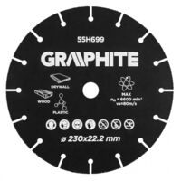 Disco da taglio Graphite 55h699 230 mm carburo tungsteno