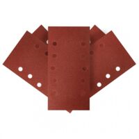 Carta vetrata con velcro, 115 x 230 mm, grana K120, 5 pezzi, con fori
