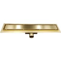 Scarico doccia lineare in acciaio inox, oro, 60 cm