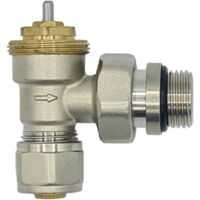 Valvola termostatica ad angolo da 1/2" per tubi PEX