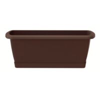 Giardiniere Arrugginizione con supporto in plastica marrone 49 (Long) x 18.4 (larghezza) x 14.5 (alto) cm