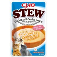 INABA CIAO cibo umido per gatti prelibatezza Spezzatino di pollo e capesante 40g