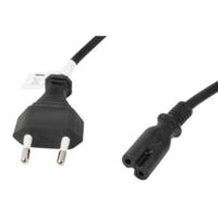 Cavo di alimentazione Lanberg CEE 7/16 - IEC 320 C7 EURO (radio) 1,8 m VDE nero