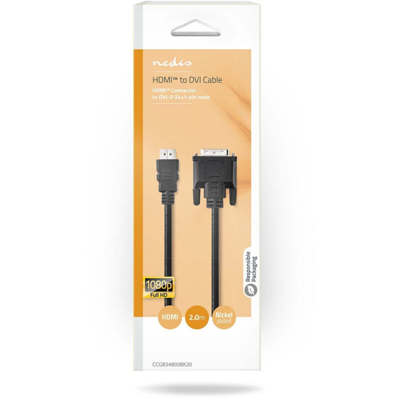 Cavo HDMI A DVI 2 Metri Adattatore – Nuovo Lungo – Consegna Veloce UK