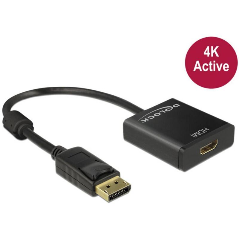 Adattatore Cavo DisplayPort A HDMI | Placcato Oro, Con Audio | Full HD 1080P | Per PC, Notebook A TV, Monitor