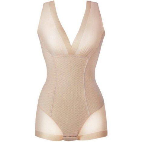 Shapewear Slip Modellante Per Donna - Controllo Pancia, Senza Cuciture, Beige, Taglia X-Large
