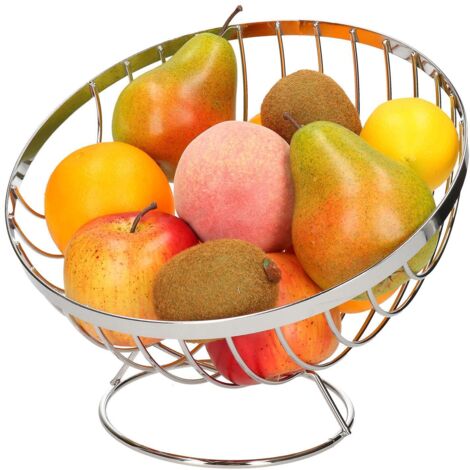 kela Elegante cestino per la frutta Marlo I nero, diametro 22,5 cm, in metallo intrecciato a maglia fine, ciotola decorativa, cestino nel cesto, forma
