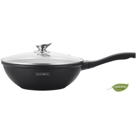 Lagostina Intensive Pro, Wok Antiaderente 28 cm, Rivestimento Titanio