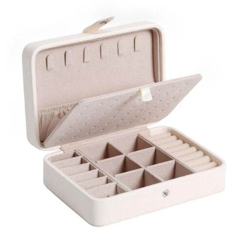 Portagioie Da Viaggio COBOXOY: Elegante Scrigno In Pelle Con 6 Sacchetti In Velluto Per Organizzare Anelli, Collane E Orecchini - Regalo Ideale Per Donna