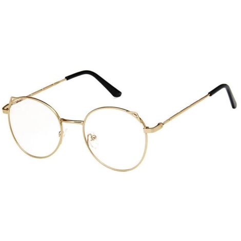 Occhiali Anti Luce Blu Stile Rotondo Oro Nero + Custodia Grigia: Filtro Per Computer, Unisex, Leggeri In TR90 - Proteggi Gli Occhi - 2
