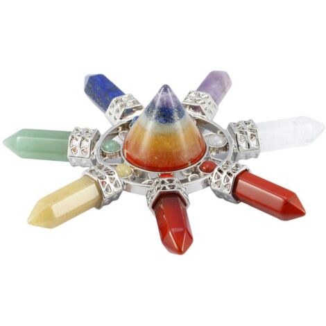 Set Di 7 Piramidi In Cristallo Per Chakra | Pietre Naturali Per Guarigione E Meditazione | Wicca E Spiritualit&agrave;