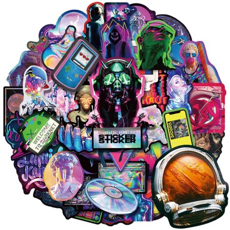 The Sticker Factory Confezione da 832 adesivi a forma di stella sorridente, 12 mm