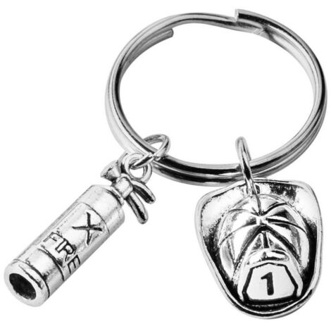 Portachiavi Estintore Pompiere - 2 Pezzi, Design Vintage, Regalo Originale