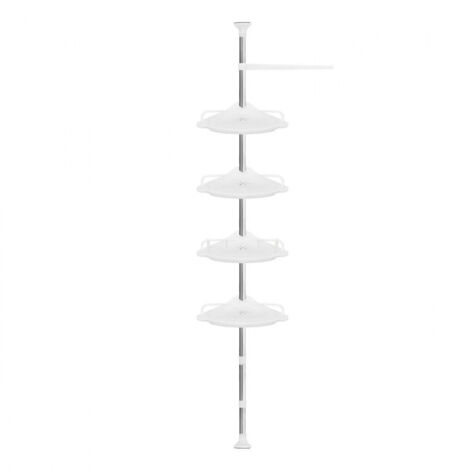 Easy Shelf Doppia Mensola Doccia Multiuso Angolare A Scomparsa In Marmo Resina Silk Light 2240001542