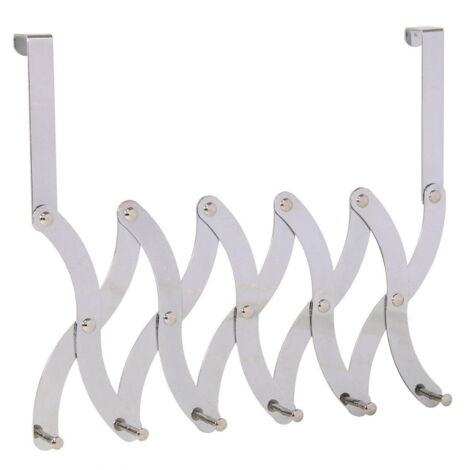 Appendiabiti Per Porta Anjuer - 6 Ganci In Alluminio, Salvaspazio Per Corridoi E Camere - Foto 11