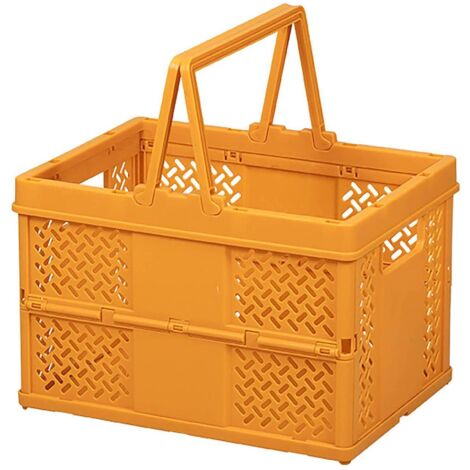 Sea Team Cesto portaoggetti in Tessuto di Tela con Motivo Marocchino Cesto Pieghevole dal Design Geometrico con Coulisse e Manici in Pelle PU, 16,5 x 11,8 Pollici, Interno Impermeabile