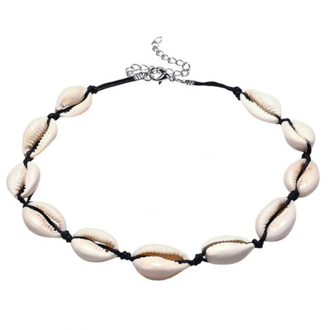 Set Collana E Bracciale Di Conchiglie - Gioielli Estivi Unisex, Per Spiaggia E Surf