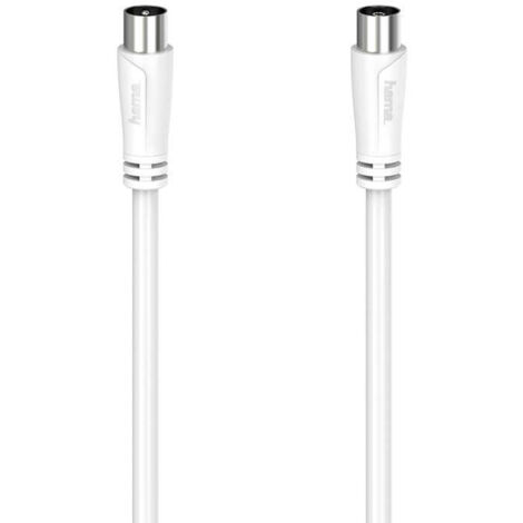 0,5M C&acirc;ble D'Antenne Koaxial Doublement Blind&eacute; Blanc #E726