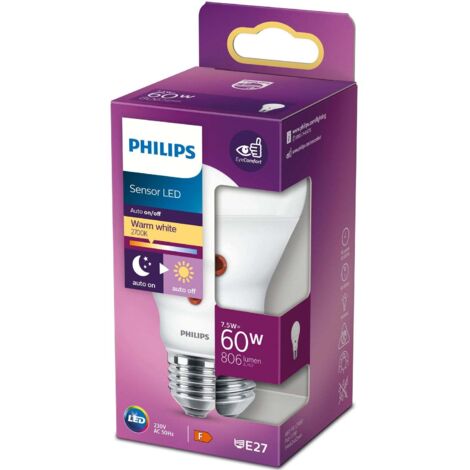 Led e27 normale 60w sensore crepuscolare 806lm (1/4)