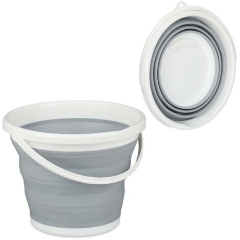 Secchio Pieghevole Per Acqua 10 Litri In Silicone – Salvaspazio Per Campeggio, Casa, Fai Da Te - 4