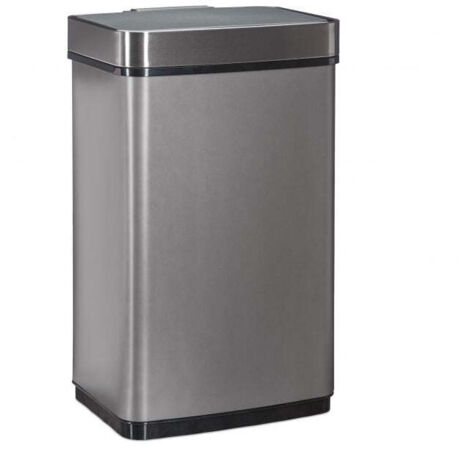 Pattumiera Automatica, Bidone Cilindrico In Acciaio Inox, Coperchio Con Sensore Di Movimento E Display A Led Apertura Ampia Vari Colori Misure E Capacita