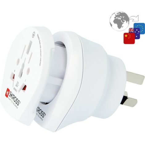 Adattatore da viaggio combo world per australiacina europa con messa a terra 49485 (1/5)