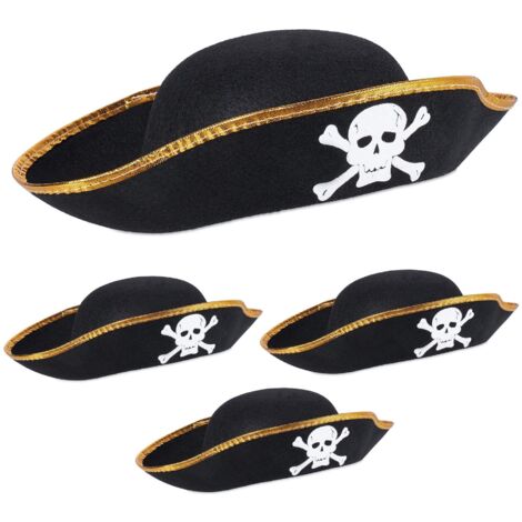 Set Da Pirata Per Bambini Balinco – Cappello E Benda Per Occhi, Costume Carnevale, 100% Poliestere, Taglia Unica Fino A 55 Cm
