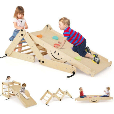 Telaio per arrampicata da interno per bambini Maxi Telaio versatile con scivolo, parete da arrampicata e accessori