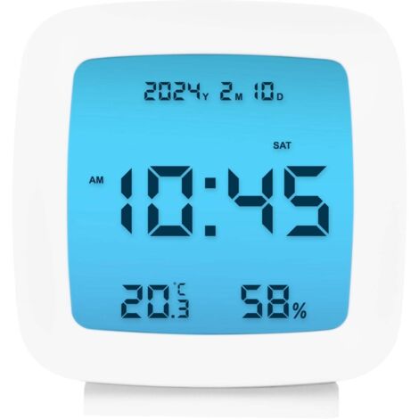 Sveglia digitale con data temperatura umidita 8