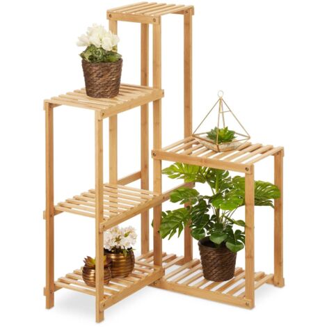 Mensola da bagno in bambù 59 x 52 x 21 cm naturale 030007025