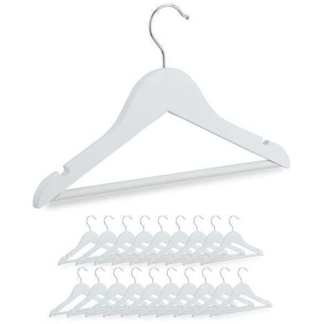 30 Grucce In Plastica Per Bambini E Ragazzi - Grigio Nebbia 33 Cm - Con Gancio Agganciabile