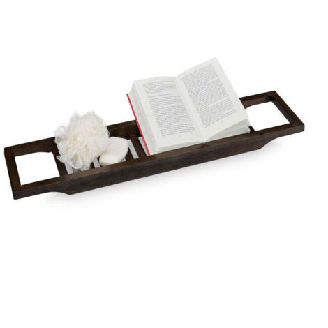 TRIXES Vassoio Bambù Qualità Bagno - Allungabile Lusso Bagno Relax Spa - Foto 10