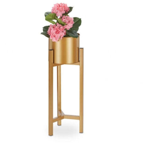 Piedistallo Vaso Di Fiori In Metallo Dorato: Eleganti Supporti